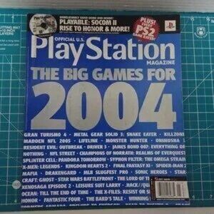 Sony PlayStation Magazine Cover – Blue & White
